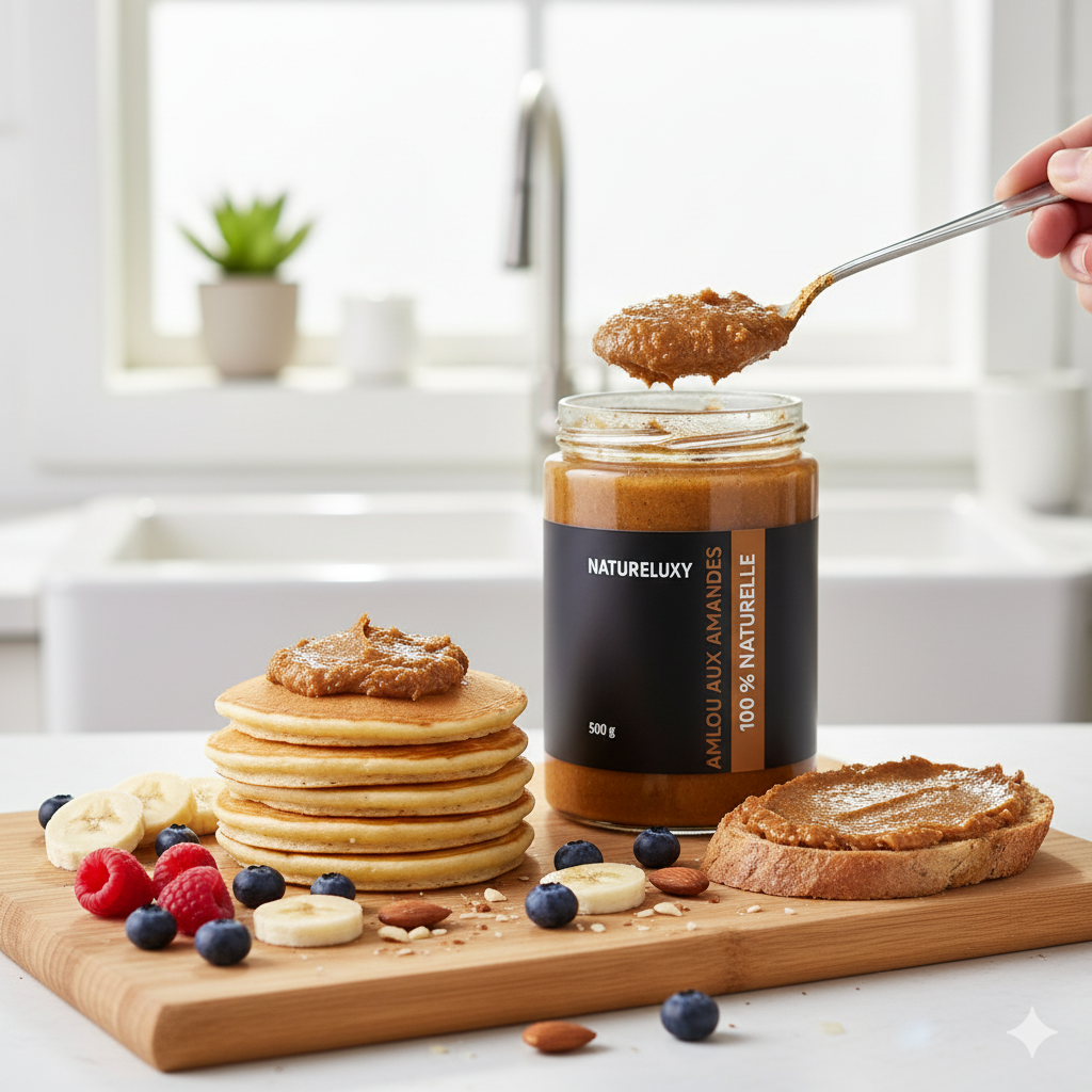 Amlou aux Amandes 500g - Pâte à Tartiner à l’Huile d’Argan et au Miel d’Oranger