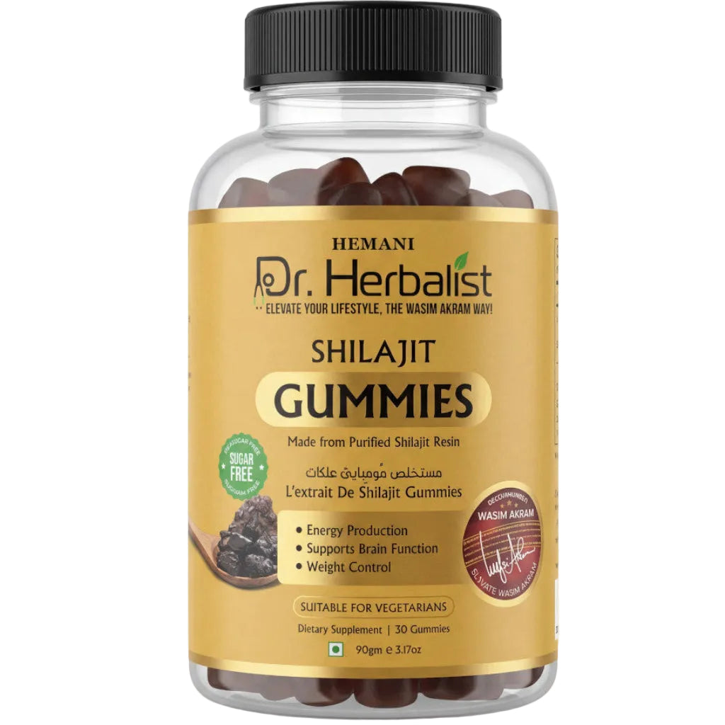 Shilajit Gummies sans sucre, végétariennes – 30 gummies (90 g) Hemani