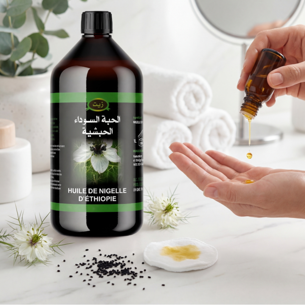 Huile de Nigelle (Cumin Noir) d’Éthiopie 1L – Habachia