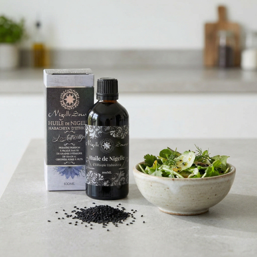 Huile de Nigelle d’Éthiopie Habashia Grade A 99,7% – 100 ml