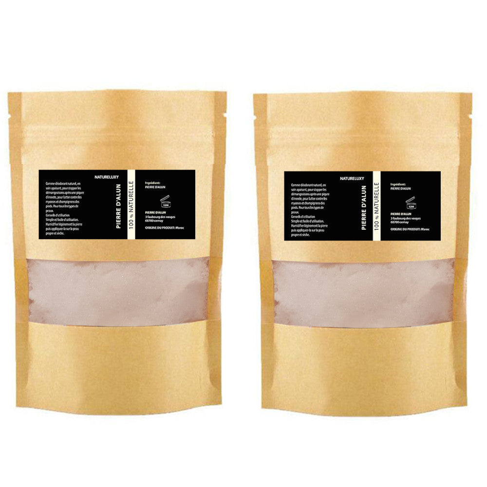 2X Pierre d'Alun Poudre - 250g - Déo Naturel -5%