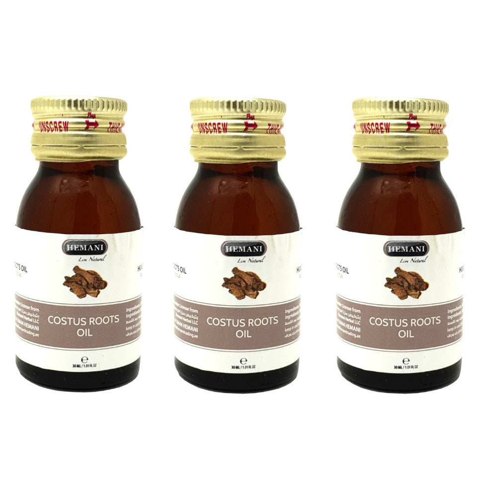 3 Huile de Costus Indien 30mL Hemani 100% naturelle -10%