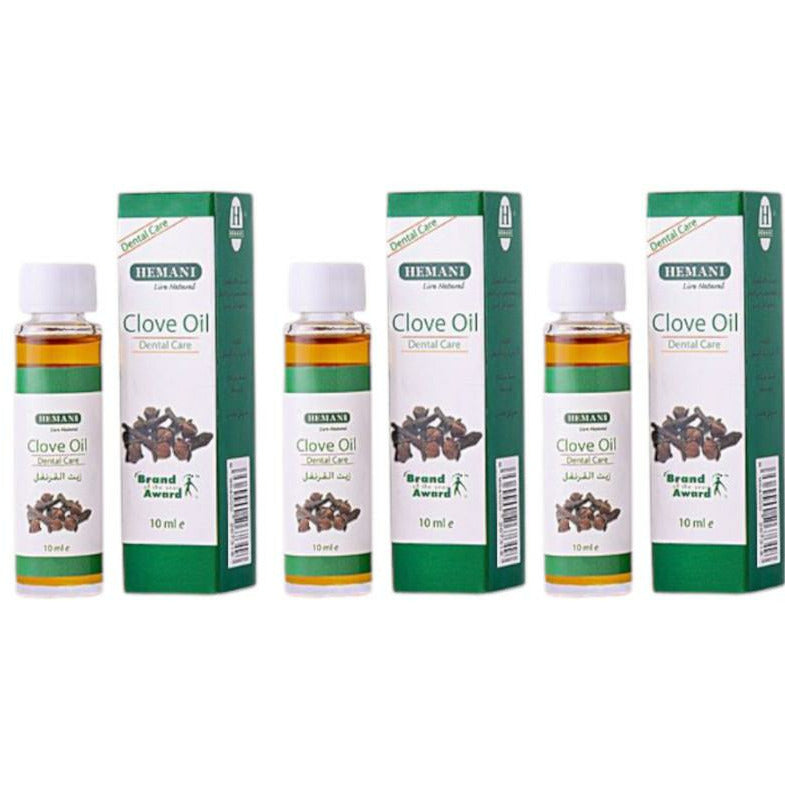 3 X Huile de girofle 10mL 100% naturelle Hemani -10%