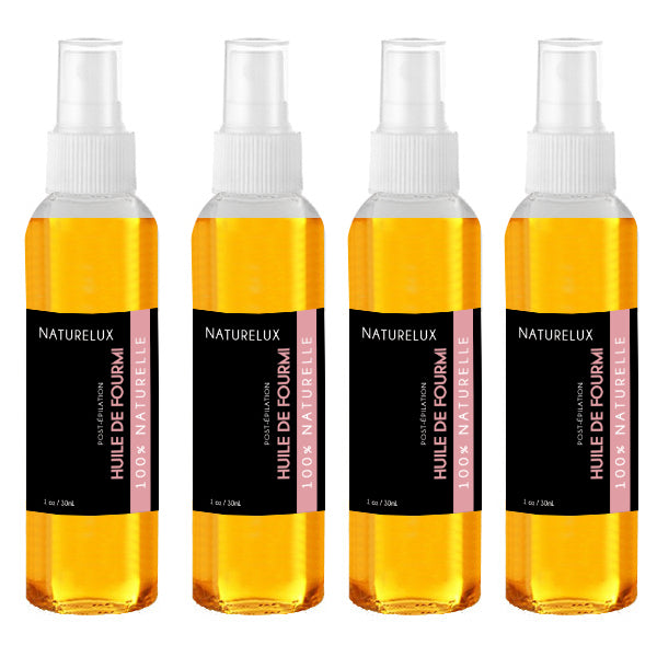 4 Huile de Fourmi Contre la Pousse des Poils 100mL Spray 100% Naturelle -15%