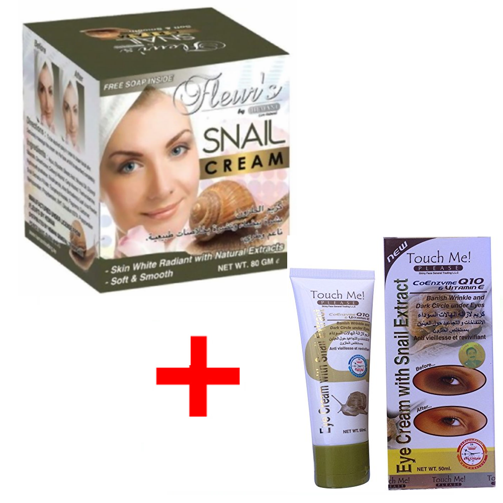 Pack 1 Crème à la bave d'escargots+Crème à la bave d'escargot contour des yeux