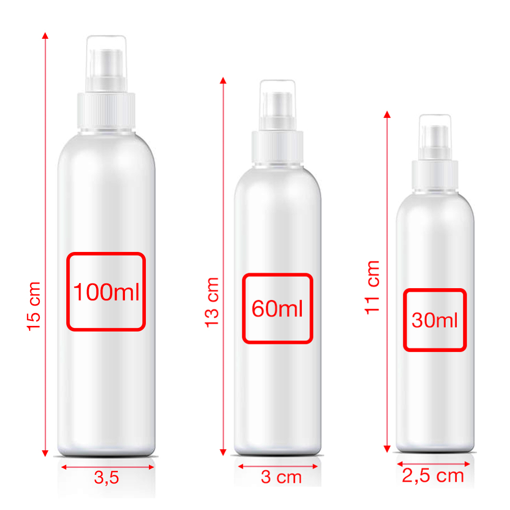 Vaporisateur 30mL + Vaporisateur 60mL + Vaporisateur 100mL
