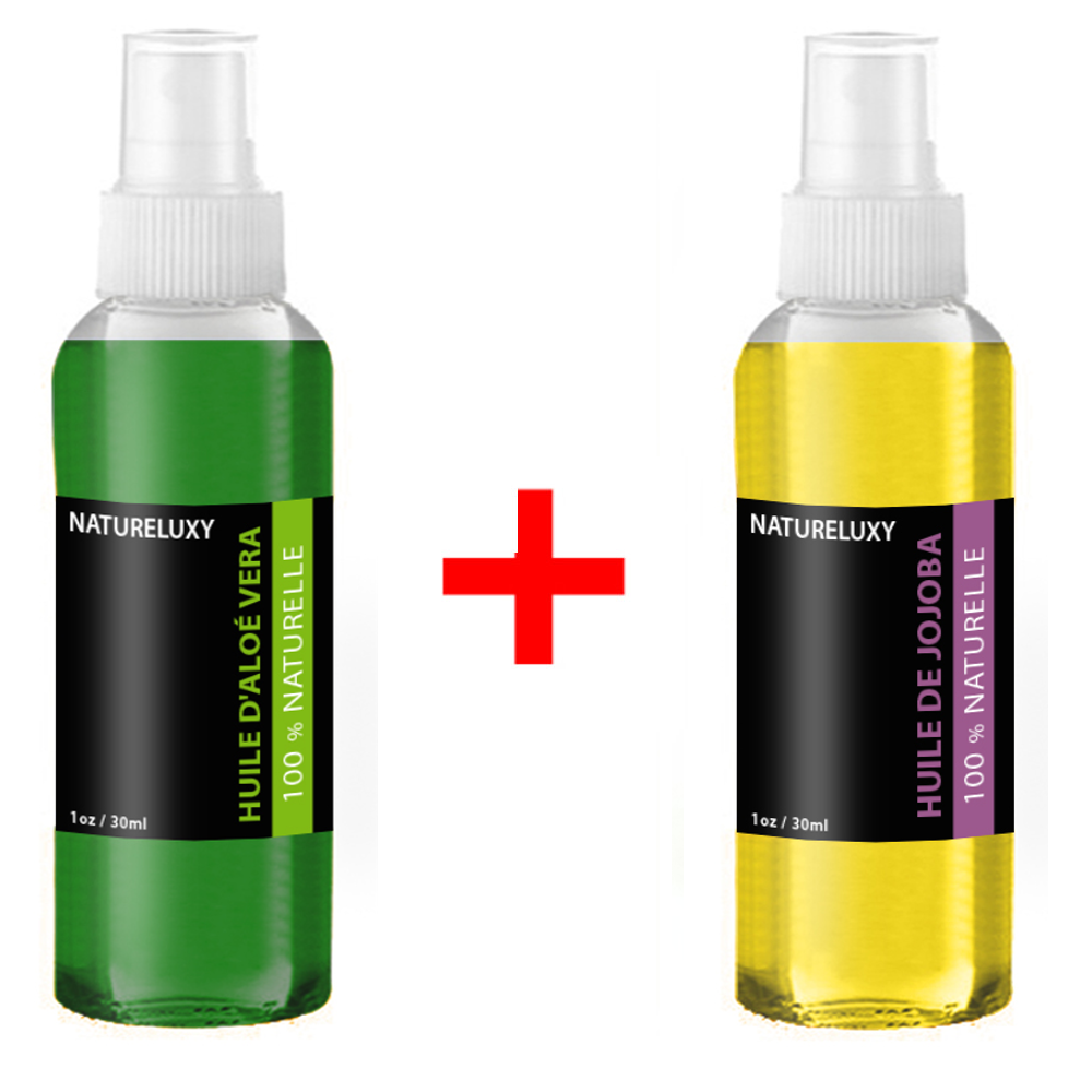 Pack Huile de Jojoba 30mL Spray + Huile d'Aloé Vera 30mL Spray