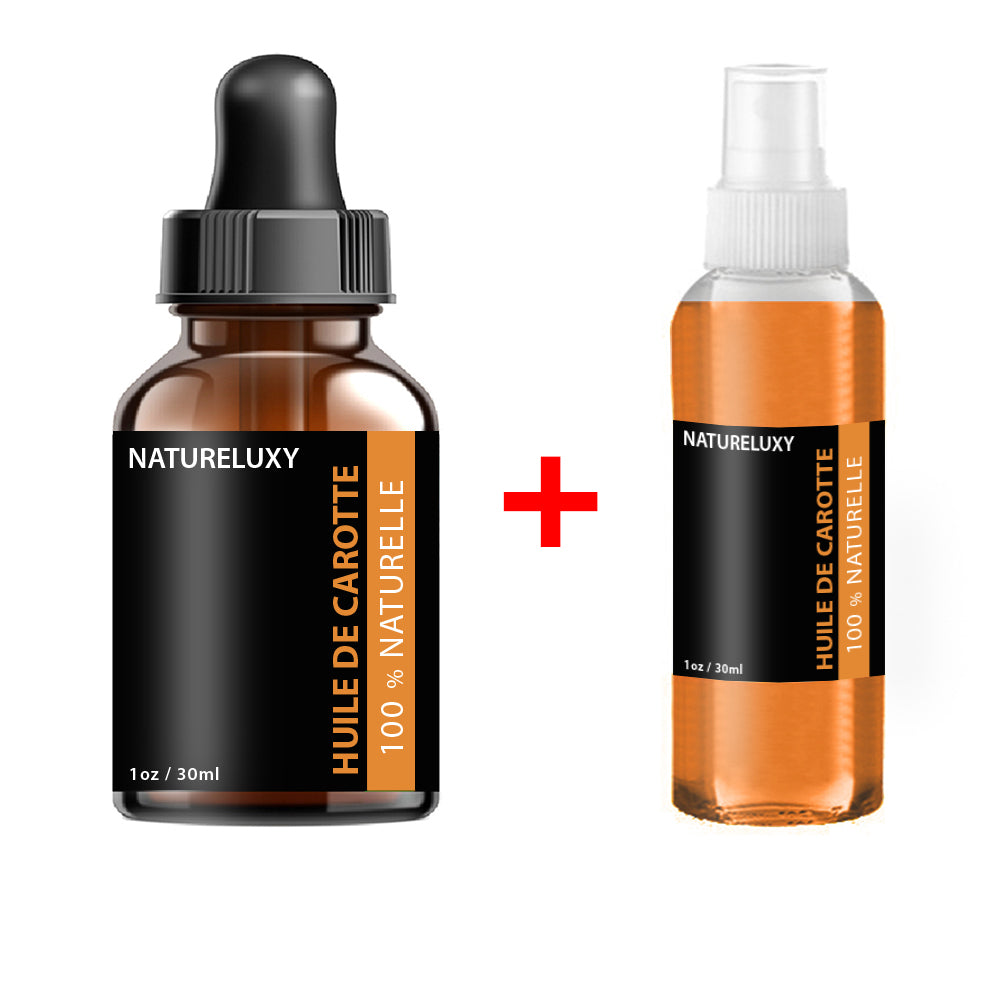 Huile de Carotte 30mL pipette + Huile de Carotte 30mL Spray 100% Naturelle