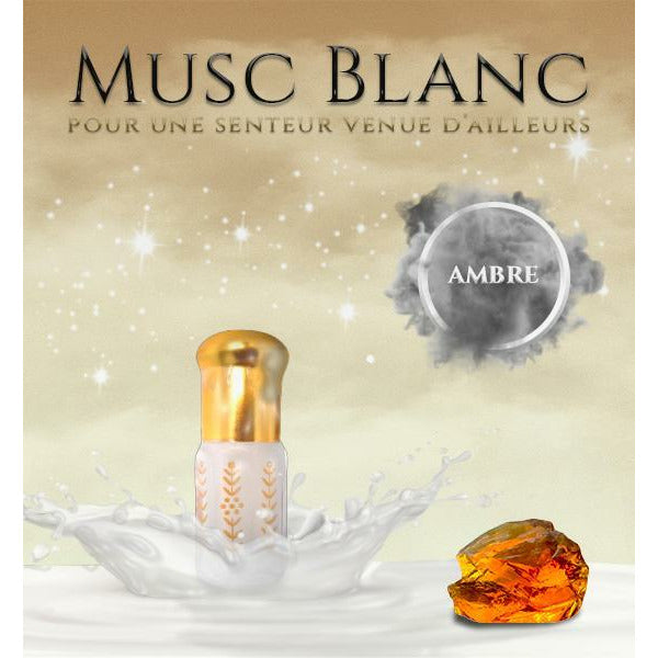 Musc Tahara Ambre 3 mL - Musc Blanc Parfumé