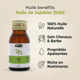 Bénéfices de l'huile de Sidr - Infographie produit