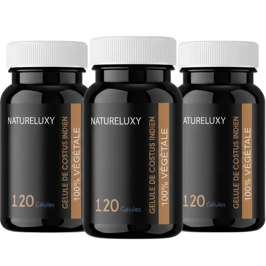Lot de 3 x 120 Gélules de Costus - 360 Gélules - Natureluxy – produit naturel présenté par Natureluxy