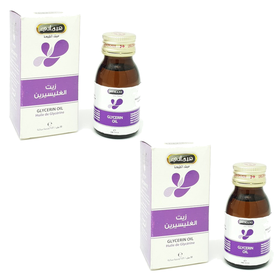 2 Huile de Glycérine 30mL 100% Naturelle Hemani – produit naturel présenté par Natureluxy