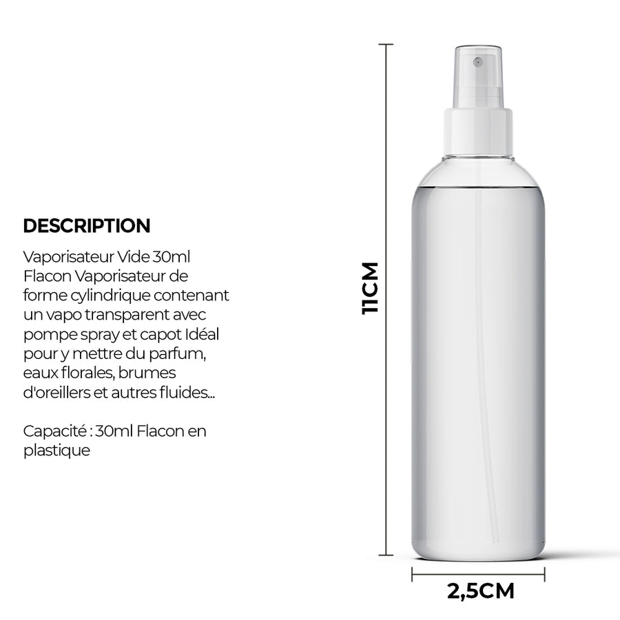 12 Flacons Vaporisateur 30ml Vide Sac Atomiseur de Poche Spray Plastique