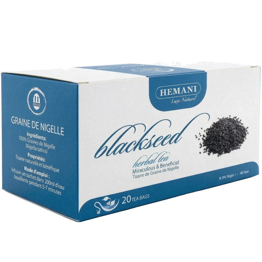 20 Tisanes à la Nigelle Hemani - Infusion en 20 Sachets – produit naturel présenté par Natureluxy