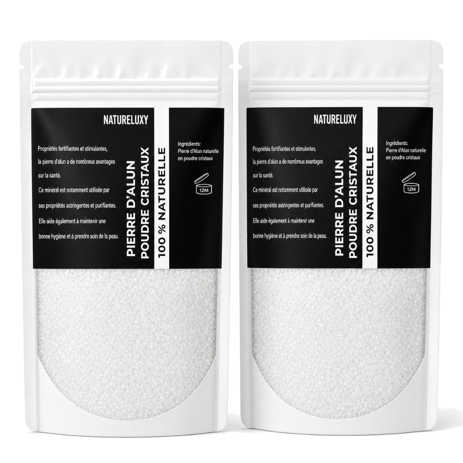 2X Pierre d'Alun Poudre - 250g - Déo Naturel – produit naturel présenté par Natureluxy