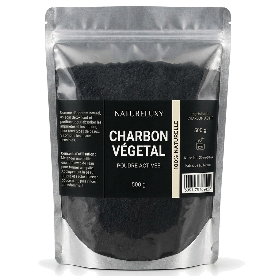Poudre de Charbon Dentaire 500 g - Hygiène Buccale – produit naturel présenté par Natureluxy