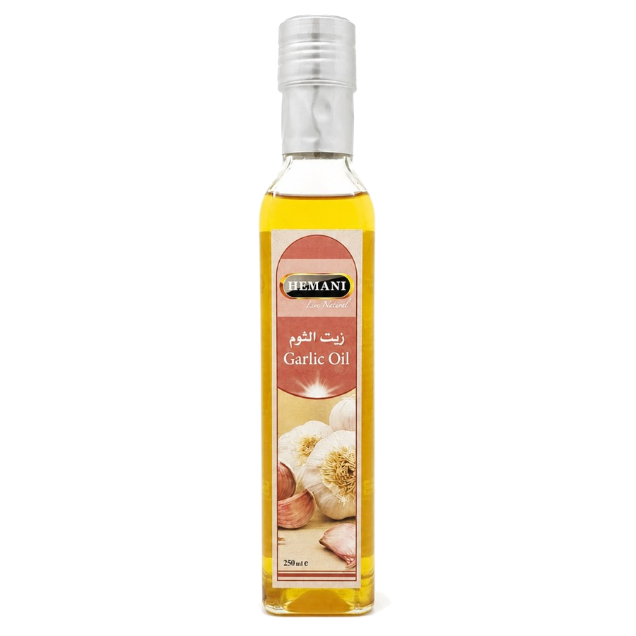 Huile d'Ail 250mL 100% Naturelle Hemani – produit naturel présenté par Natureluxy
