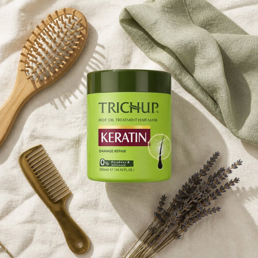 Masque Capillaire Keratine Trichup 500 ml — flatlay articles complémentaires