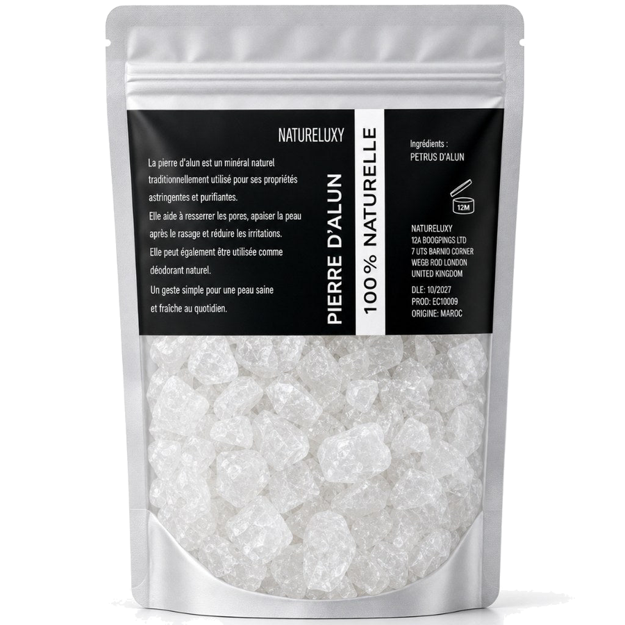 Pierre d'Alun Brute 250 g Déodorant Naturel Potassium Medical & Care – produit naturel présenté par Natureluxy