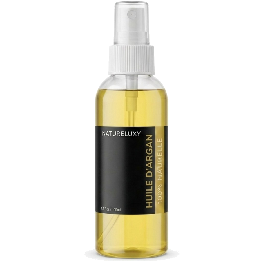 Huile d'Argan 100mL spray 100% naturelle – produit naturel présenté par Natureluxy