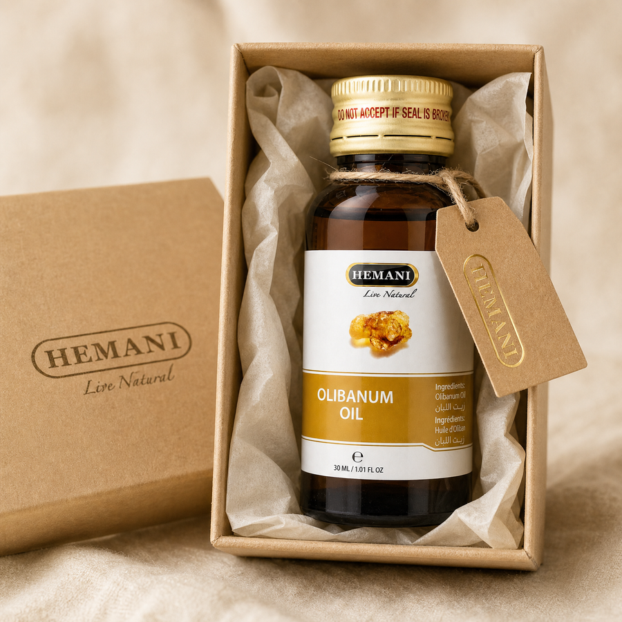Hemani Olibanum Oil 30mL — coffret packaging