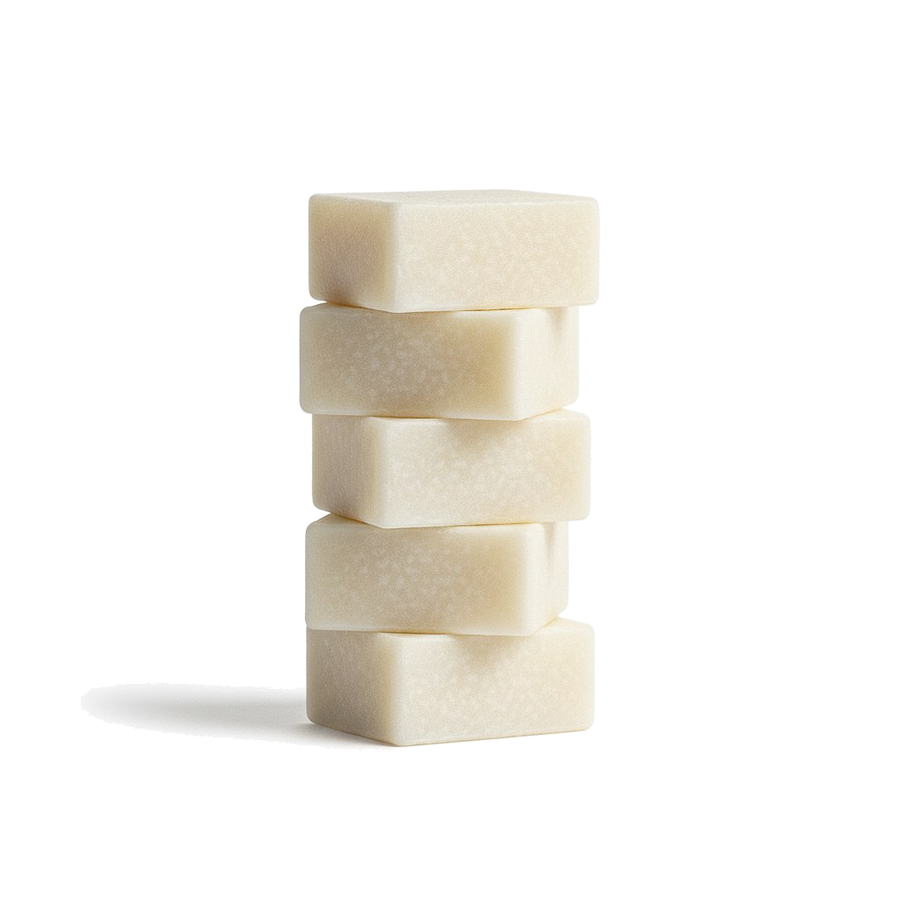 Lot de 5 carrés de musc blanc – parfum solide - vue principale