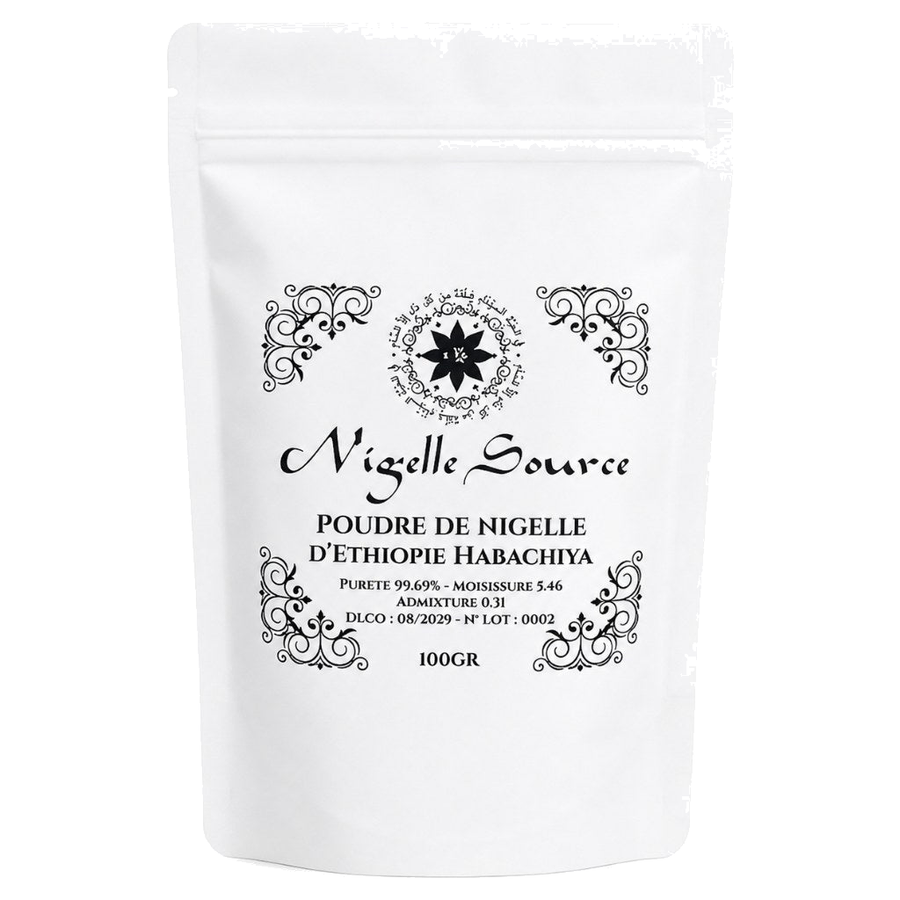 Graine de Nigelle d’Éthiopie en Poudre Pure Grade A - 100 g – produit naturel présenté par Natureluxy