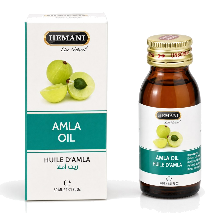 Huile d’Amla Hemani 30 mL – 100% Naturelle – Soin Capillaire – produit naturel présenté par Natureluxy