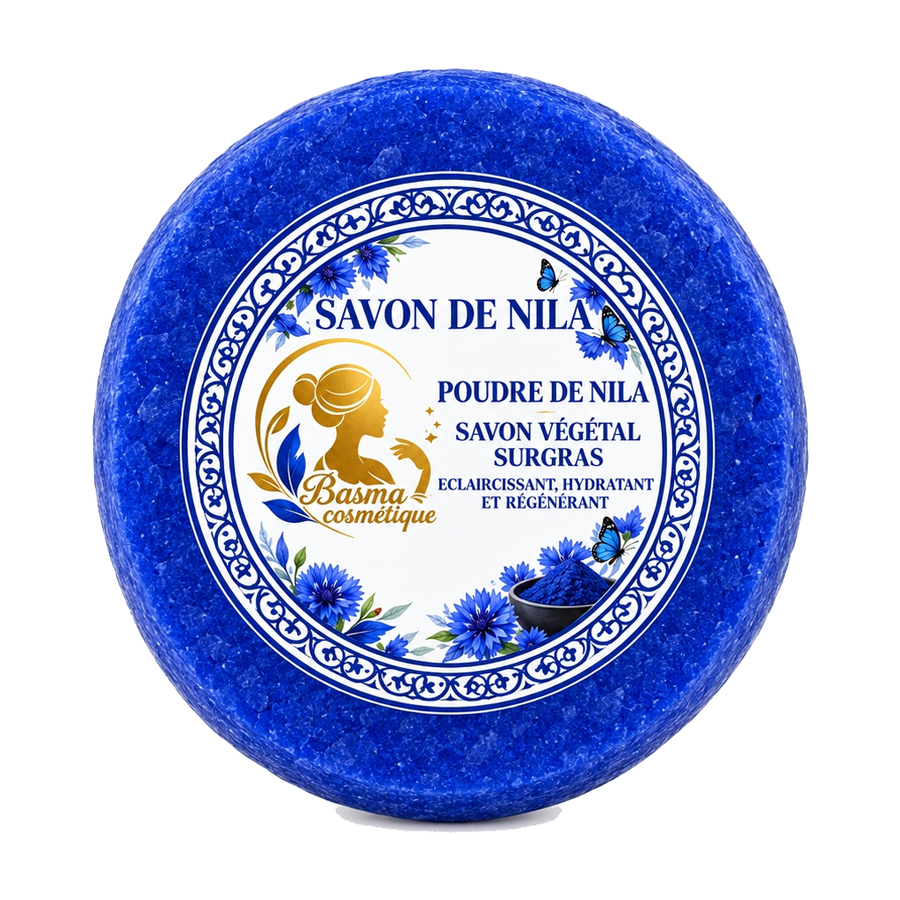 Savon de Nila (indigo naturel) 100 g – savon végétal surgras Basma cosmétique