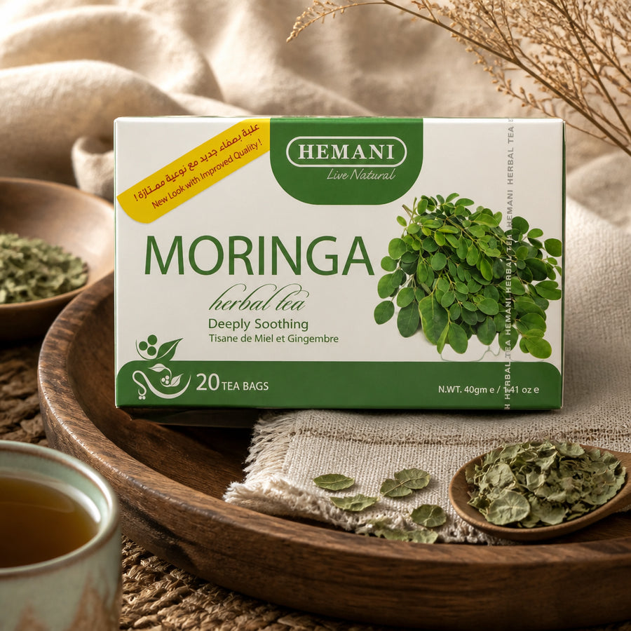 Tisane de Moringa 20 sachets Hemani — vue lifestyle ambiance