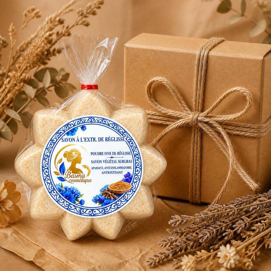 Savon à la réglisse – idée cadeau avec emballage kraft