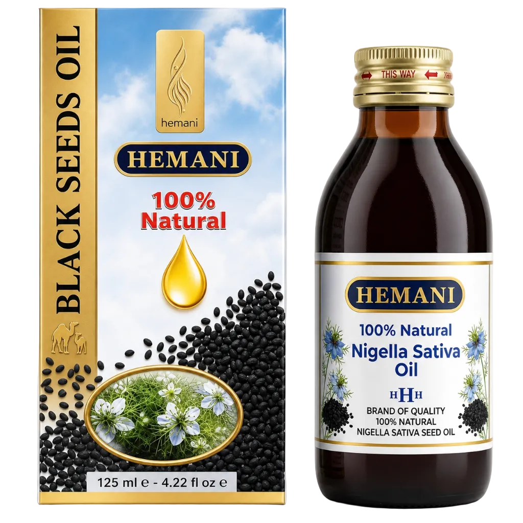 Huile de Nigelle (Cumin Noir) Hemani 125 mL – 100% Naturelle – Usage Cosmétique & Alimentaire