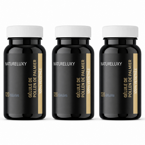 3X120 gélules de Pollen de Palmier NATURELUXY -10%