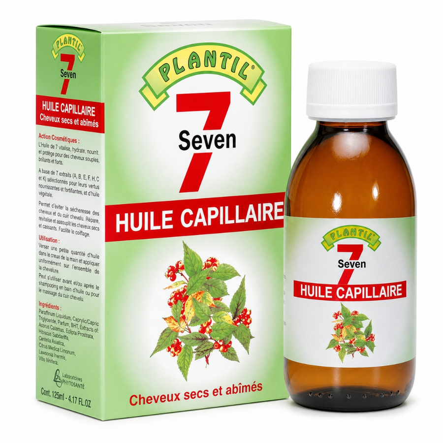 Mélange de 7 Huiles pour cheveux secs et abimés Plantil 125ml