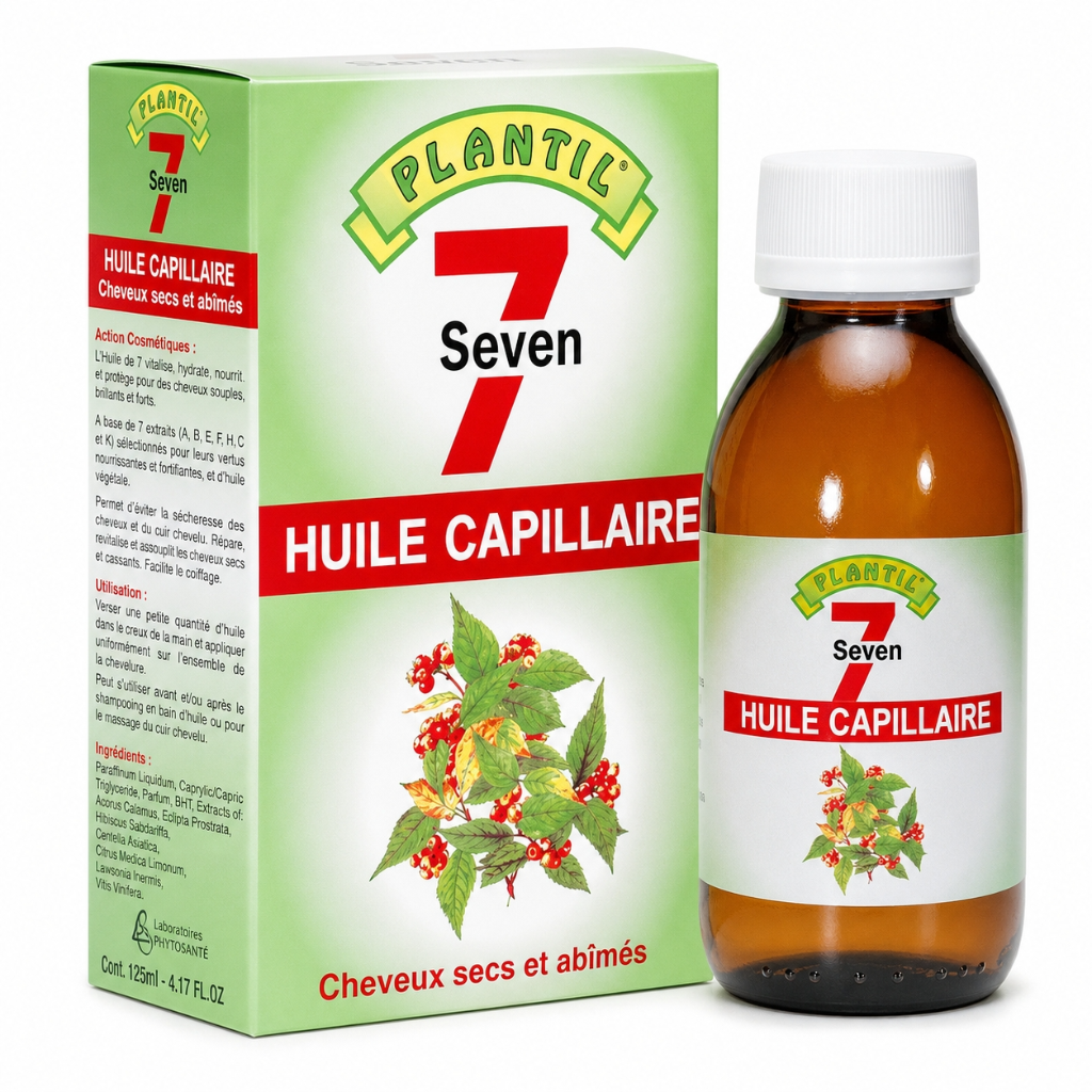 Mélange de 7 Huiles pour cheveux secs et abimés Plantil 125ml