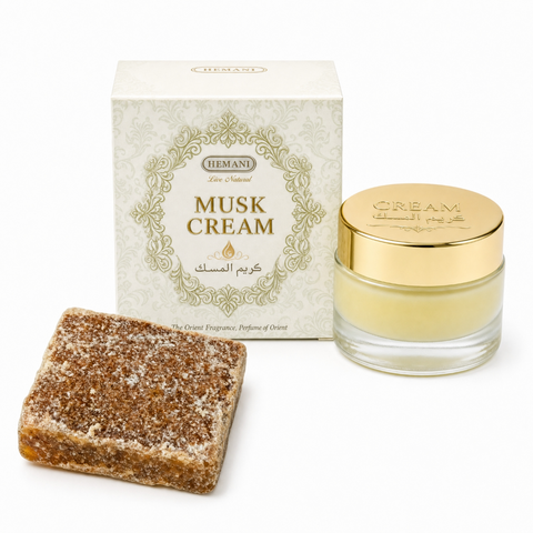 Pack crème musc + 1 carré de musc ambré – parfum solide