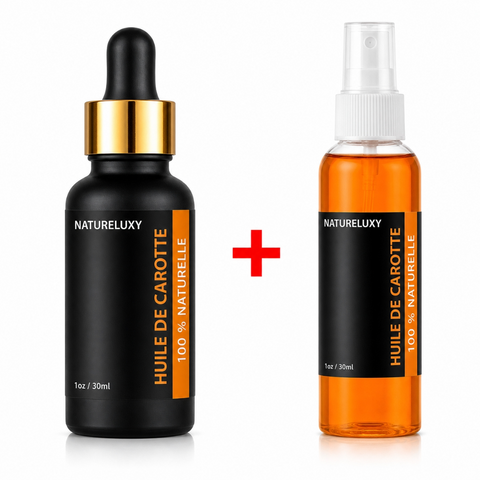Huile de Carotte 30mL pipette + Huile de Carotte 30mL Spray 100% Naturelle