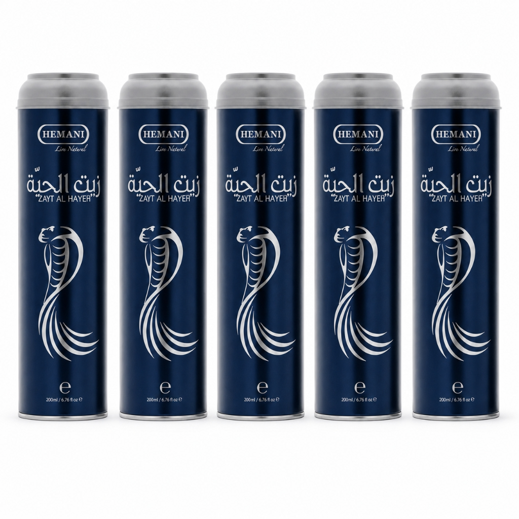 5 Huiles de Serpent Pour la Pousse des Cheveux Zait Al Hayee - Hemani - 250 ml