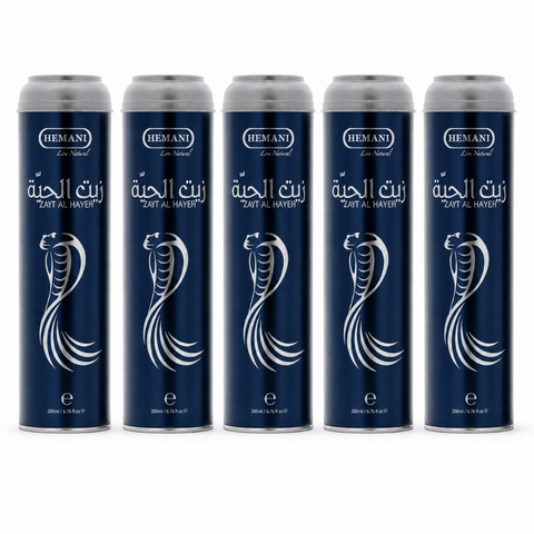 5 Huiles de Serpent Pour la Pousse des Cheveux Zait Al Hayee - Hemani - 250 ml