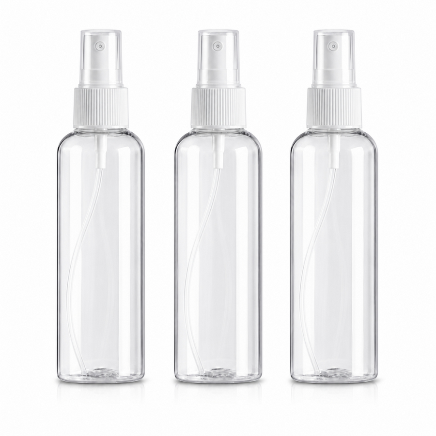 3 Flacons Vaporisateur 100ml Vide Sac Atomiseur de Poche Spray Plastique