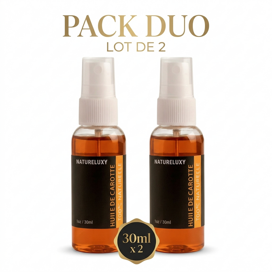 2 Flacons Huile de Carotte  30mL spray 100% naturelle
