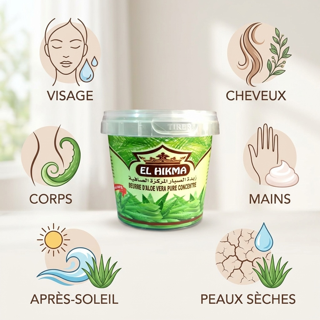 Beurre d'Aloé Vera Pur et Concentré - 150 mL
