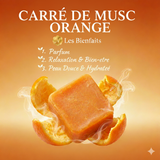 2 Carré de Musc à l’Orange – Parfum Oriental & Rafraîchissant – Cube de Musc Solide Naturel