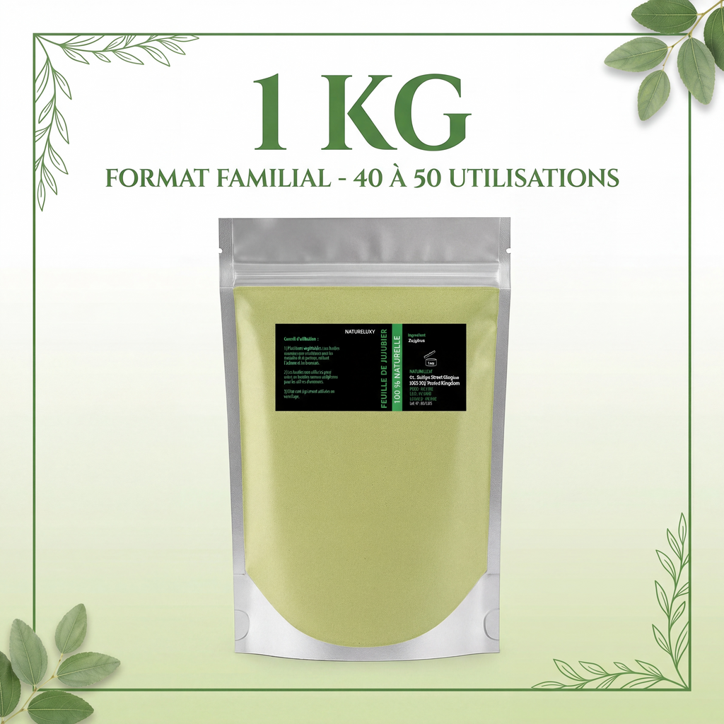 Sidr en Poudre NATURELUXY — 1 kg — 100% Naturel — Origine Maroc