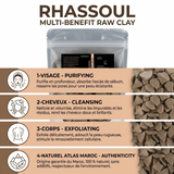 Ghassoul du Maroc en vrac - 1kg