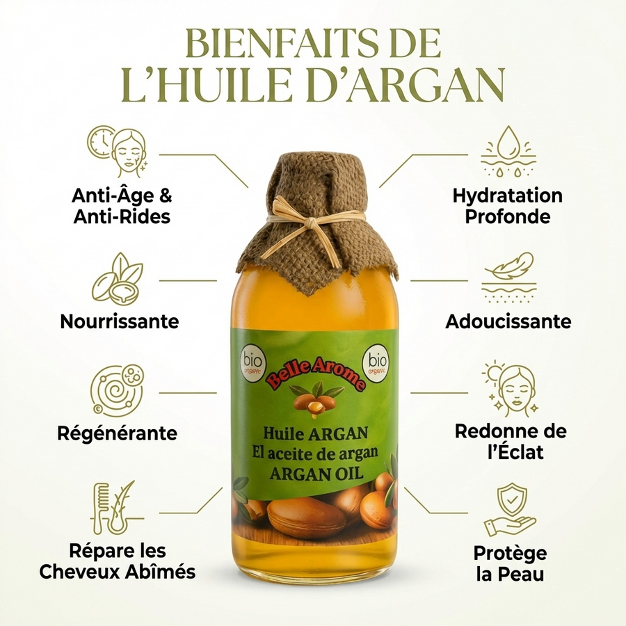2X1L Huile d'Argan 100% naturelle et bio -5%