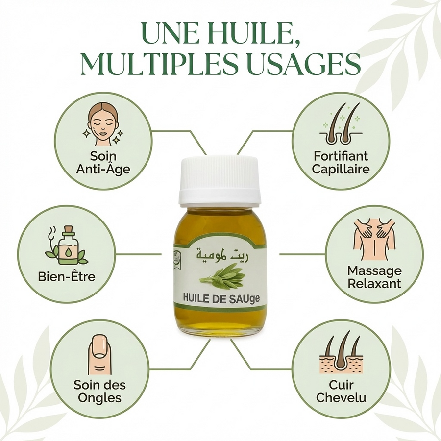 Huile de Sauge 30ml 100% Naturel - Sweet Sunnah