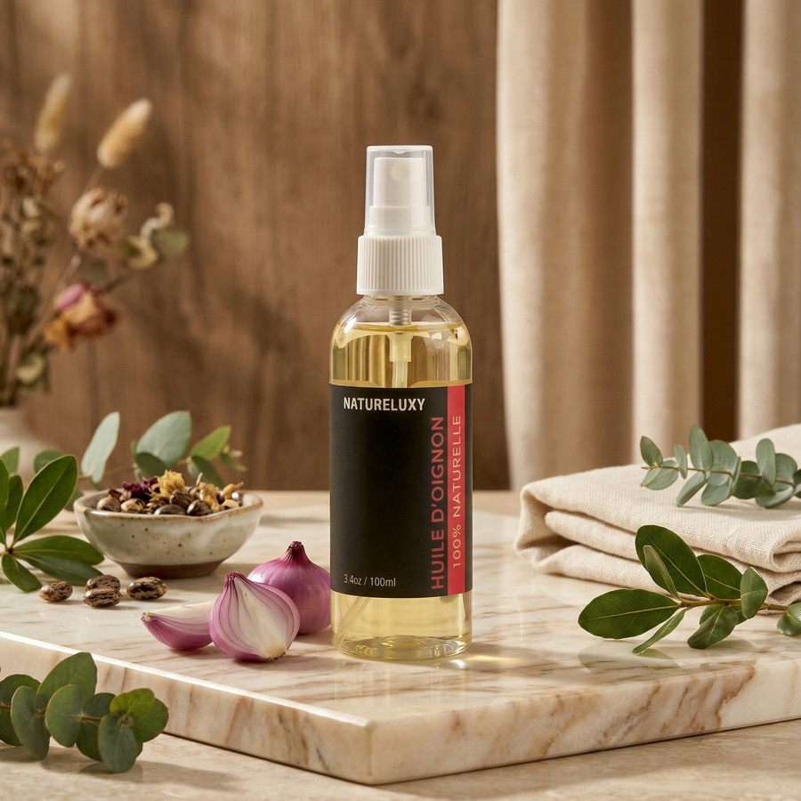 Huile d’Oignon 100% Naturelle – Macérat – Spray 100 ml – Soin Cheveux & Cuir Chevelu