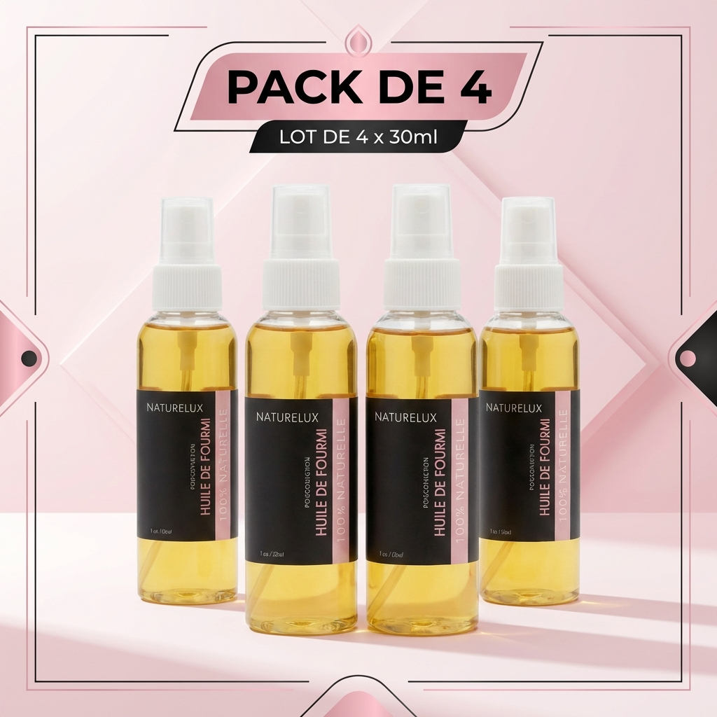 4 Huile de Fourmi contre la pousse des poils 30mL Natureluxy -15%