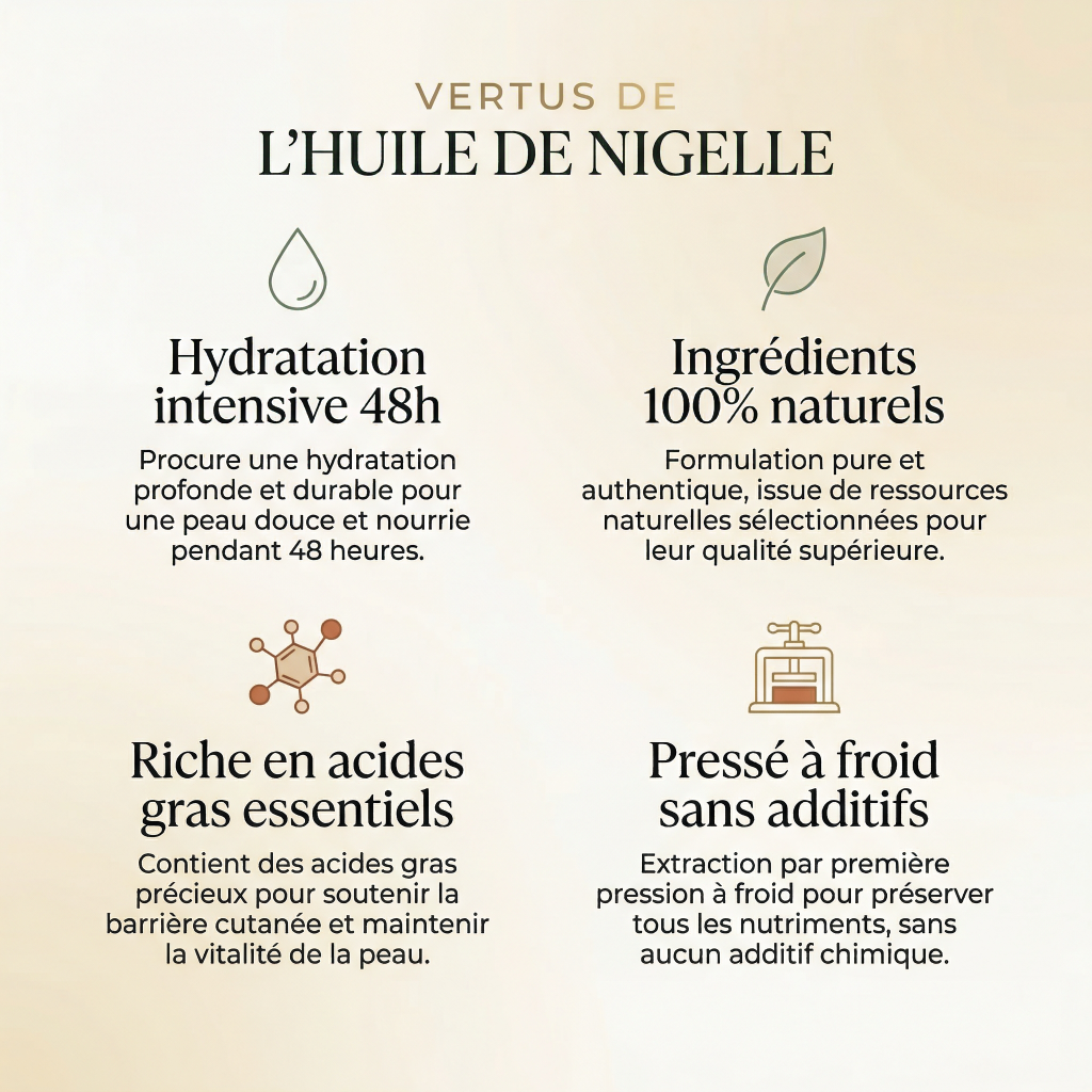 Huile de Graine de Nigelle Sweet Sunna 125 ml – Huile de Cumin Noir, Usage Alimentaire & Bien‑Être